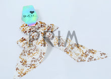 Load image into Gallery viewer, DACEE FLORAL PRINTED BOW SCRUNCHY WITH TAILS
