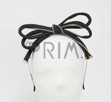 Load image into Gallery viewer, MULTI TIE BOW WITH GOLD TIPS HEADBAND
