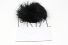 Load image into Gallery viewer, BABY HAT WITH FUR POM POM
