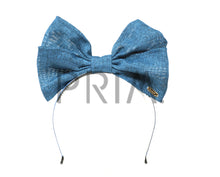 Load image into Gallery viewer, LINEN STANDING BOW HEADBAND
