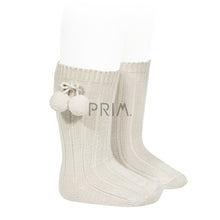 Load image into Gallery viewer, CONDOR POM POM RIBBED KNEE SOCK

