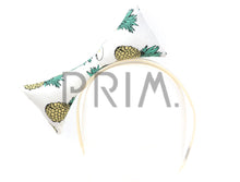 Load image into Gallery viewer, PINEAPPLE PRINT PUFFY BOW HEADBAND
