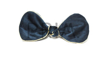 Load image into Gallery viewer, VELVET WITH METALLIC TRIM BOW CLIP
