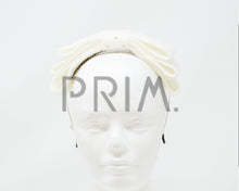Load image into Gallery viewer, GOLD DOTTED MOHAIR LAYERED BOW HEADBAND
