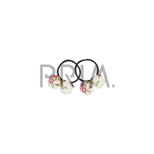 Load image into Gallery viewer, HEIRLOOMS DAINTY FLORAL DOUBLE BALL PONY HOLDER 2PK
