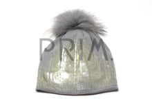 Load image into Gallery viewer, WINTER BEANIE WITH METALLIC PRINT
