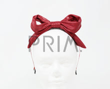 Load image into Gallery viewer, METALLIC SUEDE WIRE BOW HEADBAND

