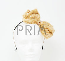 Load image into Gallery viewer, FUR WITH GOLD SPECS BOW HEADBAND
