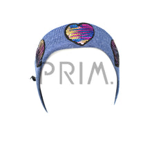 Load image into Gallery viewer, TWO WAY SEQUIN HEART BABY HEADBAND
