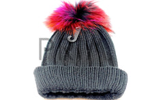 Load image into Gallery viewer, MULTICOLOR FUR POM POM HAT
