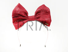 Load image into Gallery viewer, LINEN STANDING BOW HEADBAND
