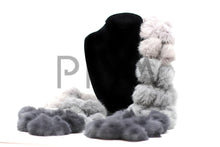 Load image into Gallery viewer, OMBRE RABBIT FUR POM POM SCARF
