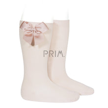 Load image into Gallery viewer, KNEE SOCK WITH GROSGRAIN BOW
