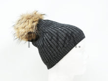 Load image into Gallery viewer, METALLIC POM POM HAT
