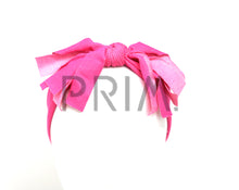 Load image into Gallery viewer, DENIM ROLLED BOW HEADWRAP
