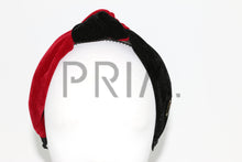 Load image into Gallery viewer, TWO TONE VELVET KNOT HEADBAND
