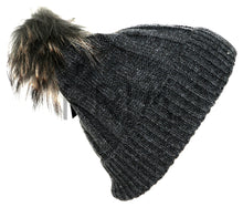 Load image into Gallery viewer, GENUINE FUR POM POM HAT
