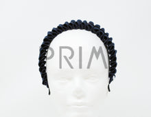 Load image into Gallery viewer, WOOL RUFFLE WITH VELVET RIBBON HEADBAND
