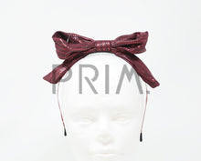 Load image into Gallery viewer, METALLIC SUEDE WIRE BOW HEADBAND
