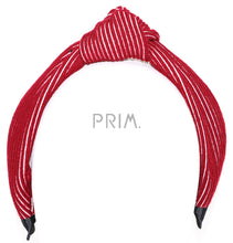 Load image into Gallery viewer, SWEATER STRIPED RIBBED KNOT HEADBAND
