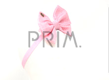 Load image into Gallery viewer, BURLAP STANDING BOW BABY HEADBAND
