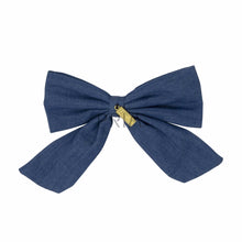 Load image into Gallery viewer, HEIRLOOMS DENIM BOW CLIP MEDIUM

