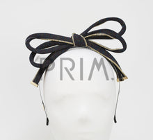 Load image into Gallery viewer, MULTI TIE BOW WITH GOLD TIPS HEADBAND
