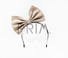 Load image into Gallery viewer, RIBBED SHIMMER BOW HEADBAND
