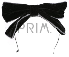 Load image into Gallery viewer, VELVET BOW METALLIC EDGE HEADBAND
