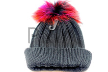 Load image into Gallery viewer, MULTICOLOR FUR POM POM HAT
