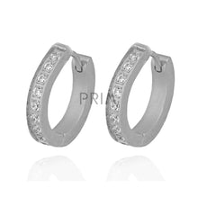 Load image into Gallery viewer, SILVER CZ HUGGIE EARRING
