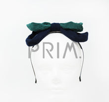 Load image into Gallery viewer, TWO TONE SUEDE CORDUROY WIRE BOW HEADBAND
