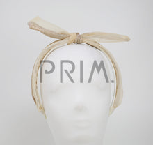 Load image into Gallery viewer, METALLIC AND ORGANZA BOW HEADBAND
