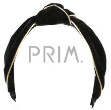 Load image into Gallery viewer, VELVET KNOT PIPING HEADBAND
