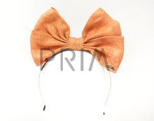 Load image into Gallery viewer, LINEN STANDING BOW HEADBAND
