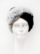 Load image into Gallery viewer, COLOR BLOCK RABBIT FUR HEADWRAP

