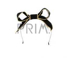 Load image into Gallery viewer, VELVET WIRE BOW WITH STITCHING HEADBAND
