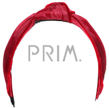 Load image into Gallery viewer, TAFFETA KNOT VELVET EDGE HEADBAND

