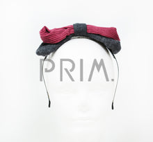 Load image into Gallery viewer, TWO TONE SUEDE CORDUROY WIRE BOW HEADBAND
