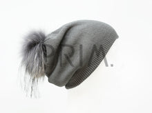 Load image into Gallery viewer, BEANIE WITH LUREX POM POM
