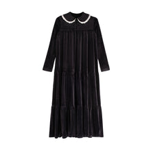 Load image into Gallery viewer, TIERED MAXI DRESS WITH DETACHABLE COLLAR
