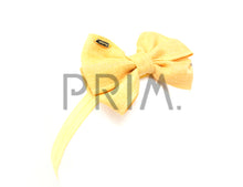 Load image into Gallery viewer, BURLAP STANDING BOW BABY HEADBAND
