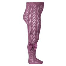 Load image into Gallery viewer, CONDOR CROCHET TIGHTS GROSGRAIN BOW
