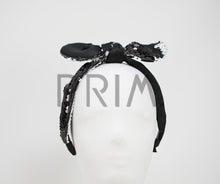 Load image into Gallery viewer, SEQUIN AND SATIN BOW HEADBAND
