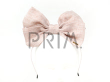 Load image into Gallery viewer, LINEN STANDING BOW HEADBAND
