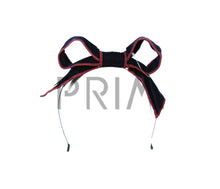 Load image into Gallery viewer, VELVET WIRE BOW WITH STITCHING HEADBAND
