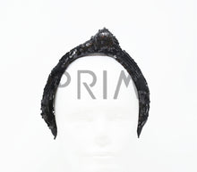 Load image into Gallery viewer, SEQUINED VELVET KNOT HEADBAND
