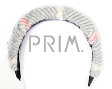 Load image into Gallery viewer, FUR CHECKERED COVERED HEADBAND
