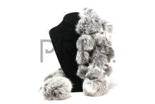 Load image into Gallery viewer, RABBIT FUR POM POM COLLAR SCARF
