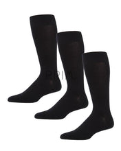 Load image into Gallery viewer, MEMOI 3P FLAT SOCKS BLACK 10-13
